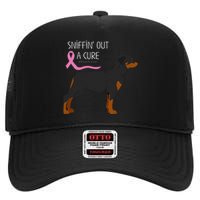 Rottweiler Dog Lover Breast Cancer Awareness High Crown Mesh Back Trucker Hat