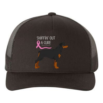 Rottweiler Dog Lover Breast Cancer Awareness Yupoong Adult 5-Panel Trucker Hat