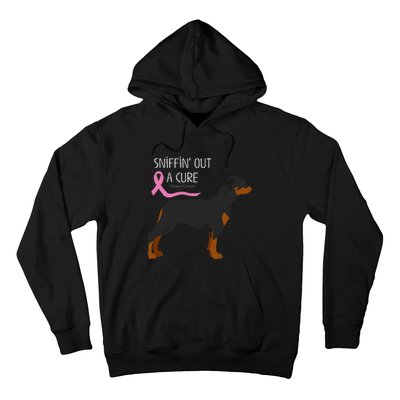 Rottweiler Dog Lover Breast Cancer Awareness Hoodie