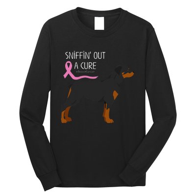 Rottweiler Dog Lover Breast Cancer Awareness Long Sleeve Shirt