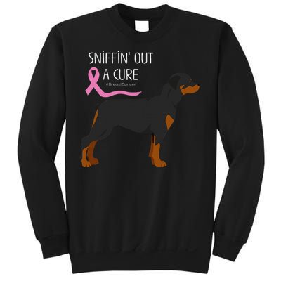 Rottweiler Dog Lover Breast Cancer Awareness Sweatshirt