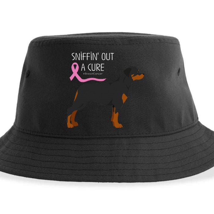 Rottweiler Dog Lover Breast Cancer Awareness Sustainable Bucket Hat