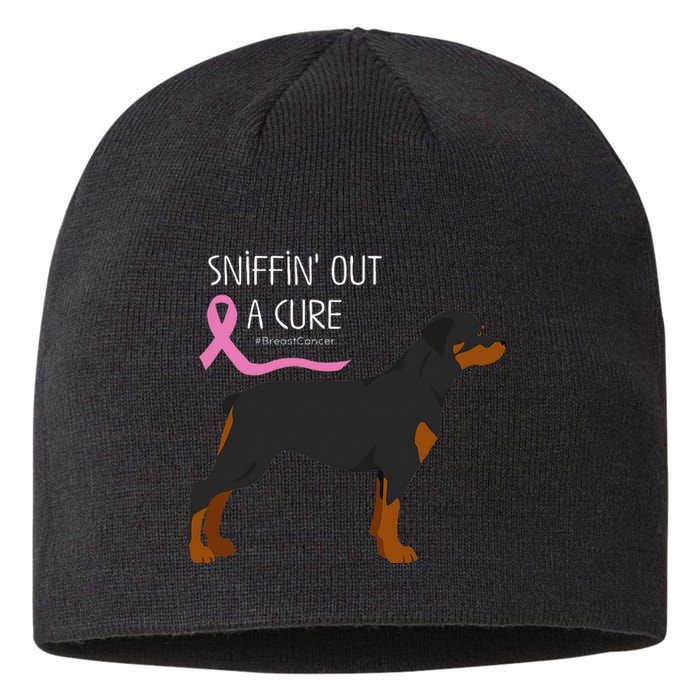 Rottweiler Dog Lover Breast Cancer Awareness Sustainable Beanie