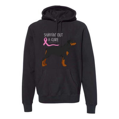 Rottweiler Dog Lover Breast Cancer Awareness Premium Hoodie