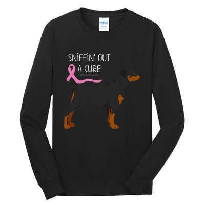 Rottweiler Dog Lover Breast Cancer Awareness Tall Long Sleeve T-Shirt