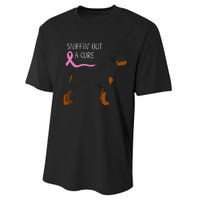 Rottweiler Dog Lover Breast Cancer Awareness Performance Sprint T-Shirt