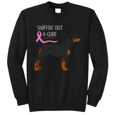 Rottweiler Dog Lover Breast Cancer Awareness Tall Sweatshirt