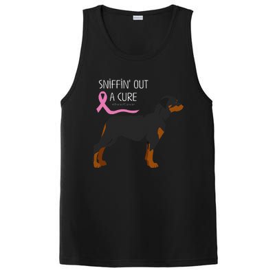 Rottweiler Dog Lover Breast Cancer Awareness PosiCharge Competitor Tank