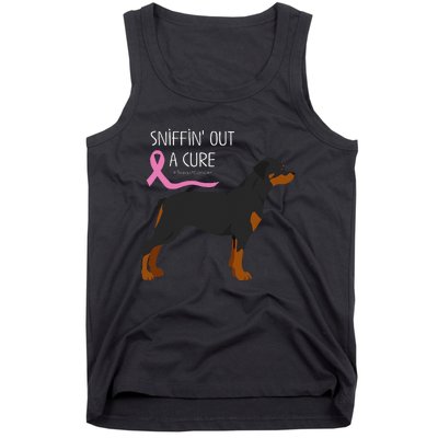 Rottweiler Dog Lover Breast Cancer Awareness Tank Top