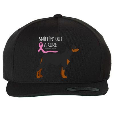 Rottweiler Dog Lover Breast Cancer Awareness Wool Snapback Cap