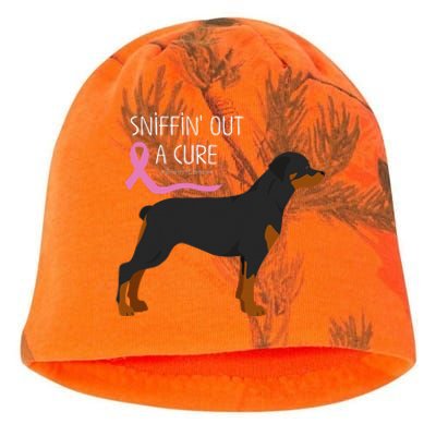 Rottweiler Dog Lover Breast Cancer Awareness Kati - Camo Knit Beanie