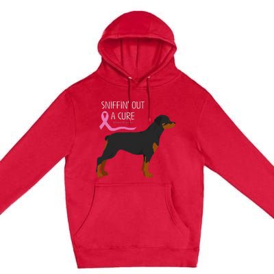 Rottweiler Dog Lover Breast Cancer Awareness Premium Pullover Hoodie