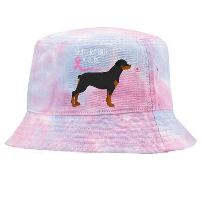 Rottweiler Dog Lover Breast Cancer Awareness Tie-Dyed Bucket Hat