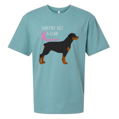 Rottweiler Dog Lover Breast Cancer Awareness Sueded Cloud Jersey T-Shirt