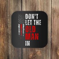 Retro DonT Let The Old Man In Vintage American Flag Coaster