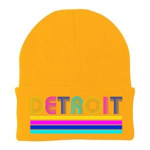 Retro Detroit Logo Knit Cap Winter Beanie