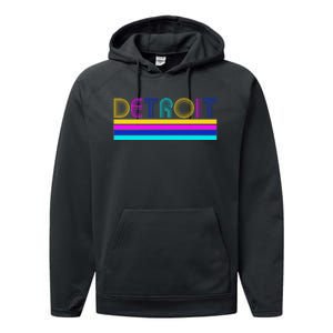 Retro Detroit Logo Performance Fleece Hoodie