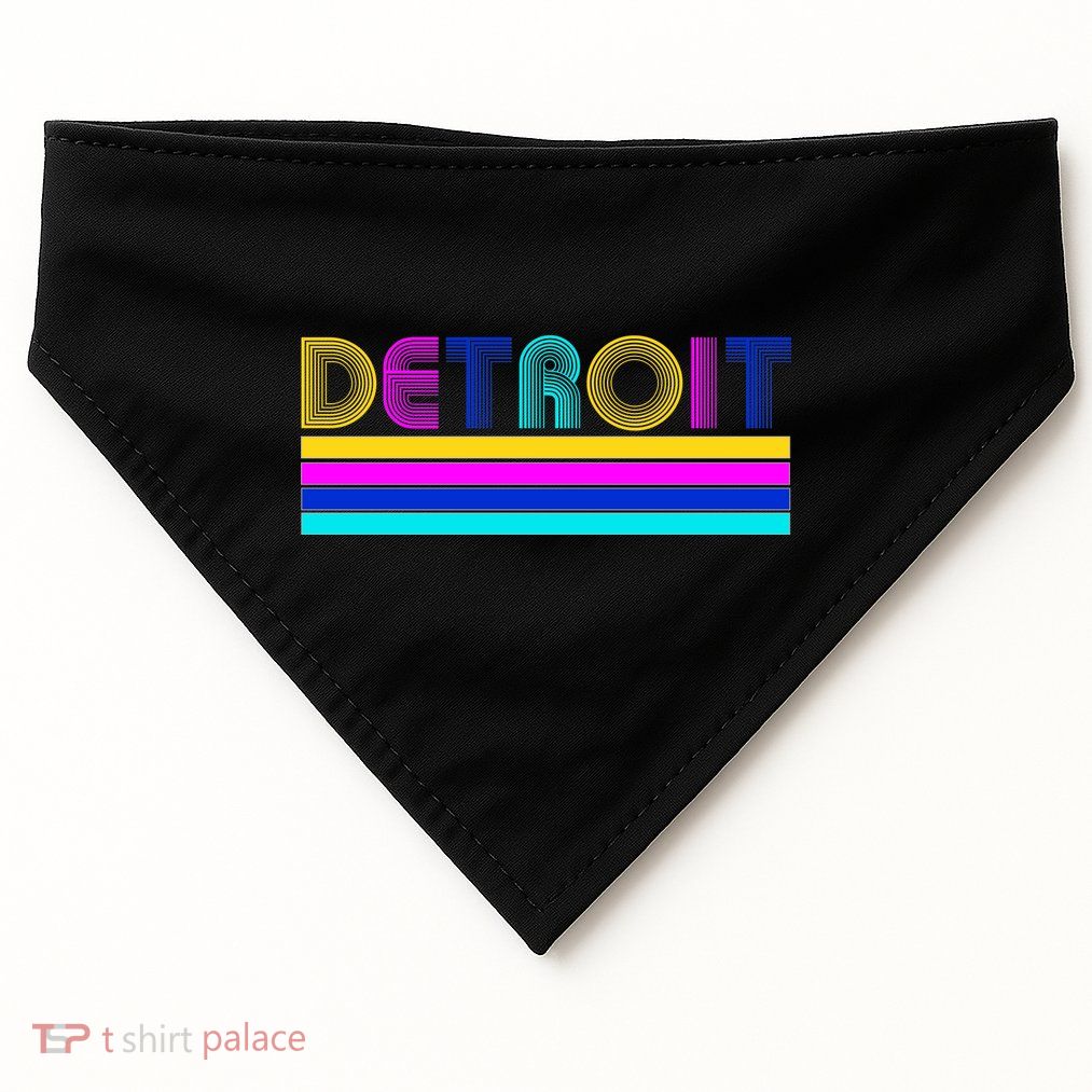 Retro Detroit Logo USA-Made Doggie Bandana