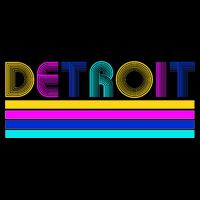 Retro Detroit Logo Flexfit Unipanel Trucker Cap
