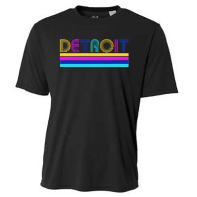 Retro Detroit Logo Cooling Performance Crew T-Shirt