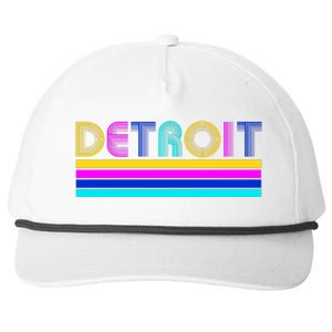 Retro Detroit Logo Snapback Five-Panel Rope Hat