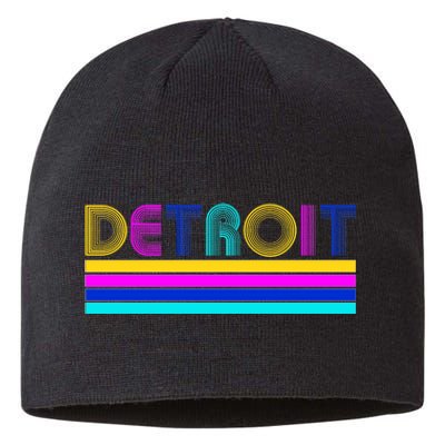 Retro Detroit Logo Sustainable Beanie