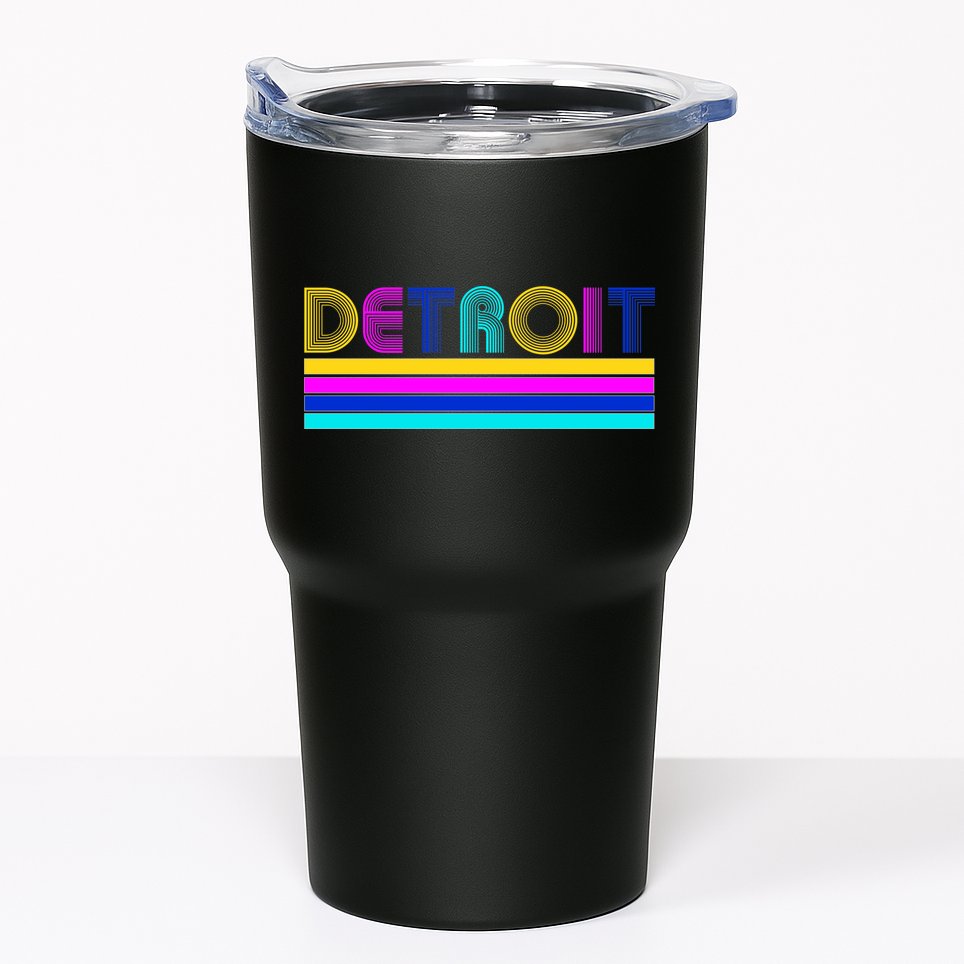 Retro Detroit Logo Tumbler