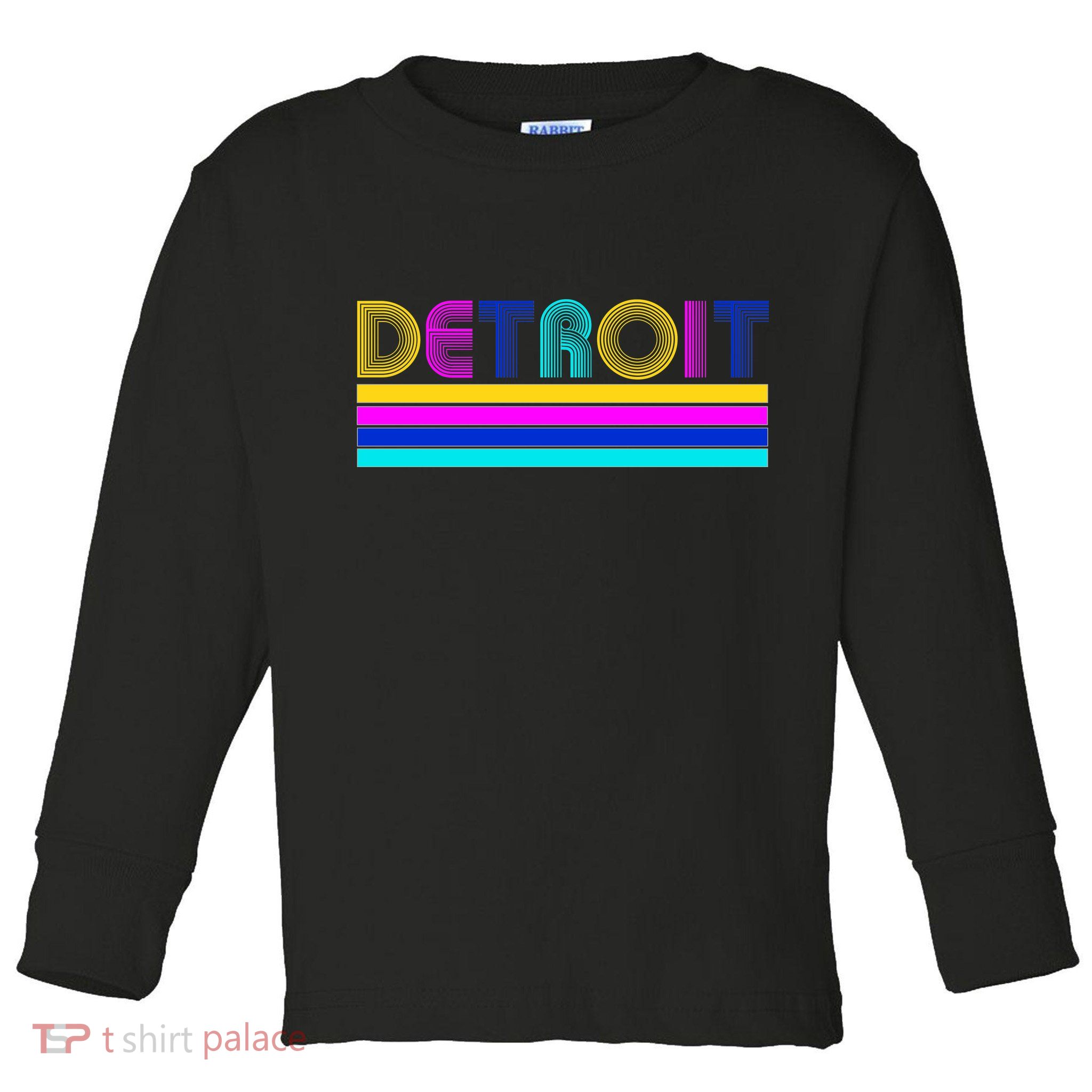 Retro Detroit Logo Toddler Long Sleeve Shirt