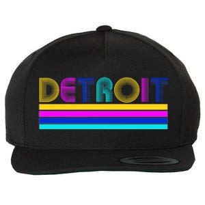 Retro Detroit Logo Wool Snapback Cap