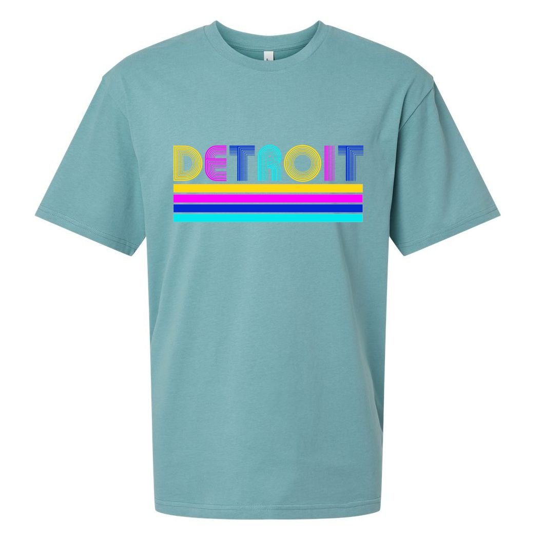 Retro Detroit Logo Sueded Cloud Jersey T-Shirt