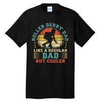 Roller Derby Lover Vintage Roller Derby Dad Fathers Day Tall T-Shirt