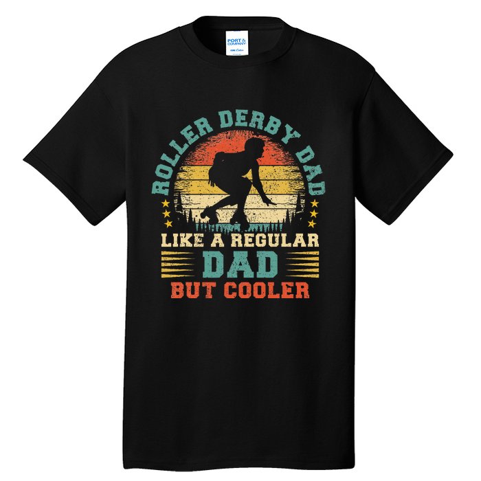 Roller Derby Lover Vintage Roller Derby Dad Fathers Day Tall T-Shirt