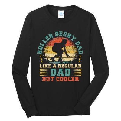 Roller Derby Lover Vintage Roller Derby Dad Fathers Day Tall Long Sleeve T-Shirt