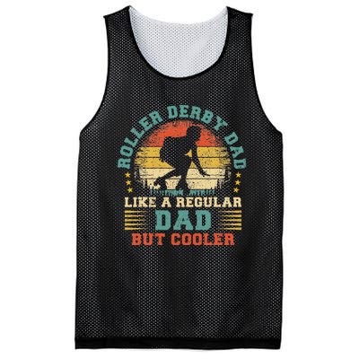 Roller Derby Lover Vintage Roller Derby Dad Fathers Day Mesh Reversible Basketball Jersey Tank