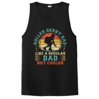 Roller Derby Lover Vintage Roller Derby Dad Fathers Day PosiCharge Competitor Tank