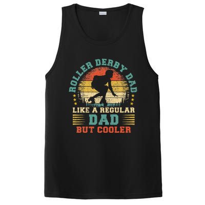 Roller Derby Lover Vintage Roller Derby Dad Fathers Day PosiCharge Competitor Tank