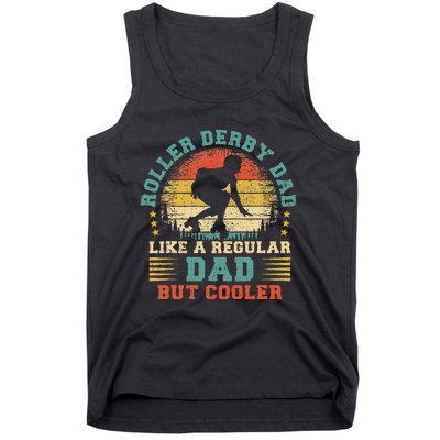 Roller Derby Lover Vintage Roller Derby Dad Fathers Day Tank Top