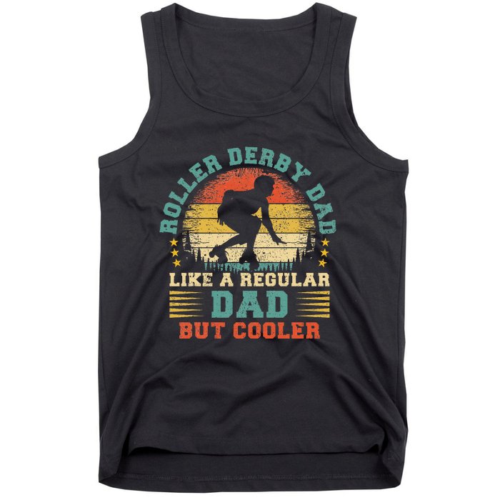 Roller Derby Lover Vintage Roller Derby Dad Fathers Day Tank Top