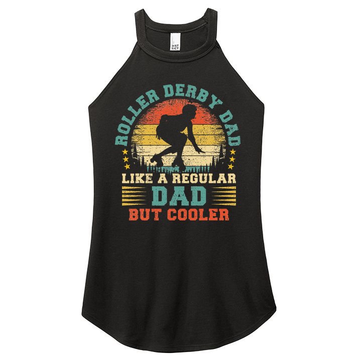 Roller Derby Lover Vintage Roller Derby Dad Fathers Day Women's Perfect Tri Rocker Tank