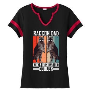 Raccon Dad Like A Regular Dad Cooler Gift Ladies Halftime Notch Neck Tee