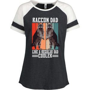 Raccon Dad Like A Regular Dad Cooler Gift Enza Ladies Jersey Colorblock Tee