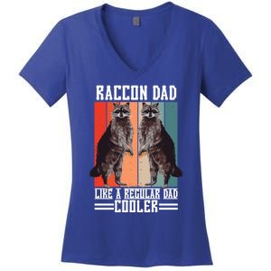 Raccon Dad Like A Regular Dad Cooler Gift Women's V-Neck T-Shirt