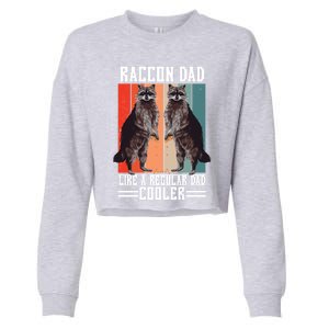 Raccon Dad Like A Regular Dad Cooler Gift Cropped Pullover Crew