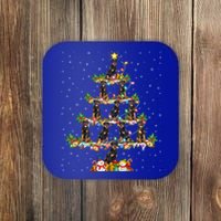 Rottweiler Dog Lover Xmas Lighting Rottweiler Christmas Tree Meaningful Gift Coaster