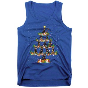 Rottweiler Dog Lover Xmas Lighting Rottweiler Christmas Tree Meaningful Gift Tank Top