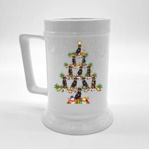 Rottweiler Dog Lover Xmas Lighting Rottweiler Christmas Tree Meaningful Gift Beer Stein