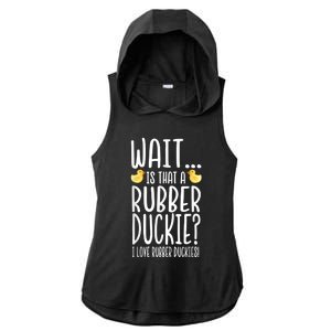 Rubber Duck Lover I Love Rubber Duckies Ladies PosiCharge Tri-Blend Wicking Draft Hoodie Tank