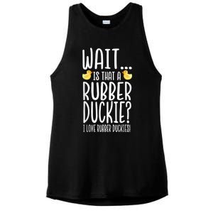 Rubber Duck Lover I Love Rubber Duckies Ladies PosiCharge Tri-Blend Wicking Tank