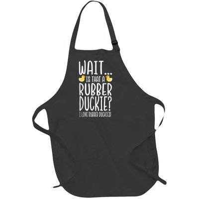 Rubber Duck Lover I Love Rubber Duckies Full-Length Apron With Pockets