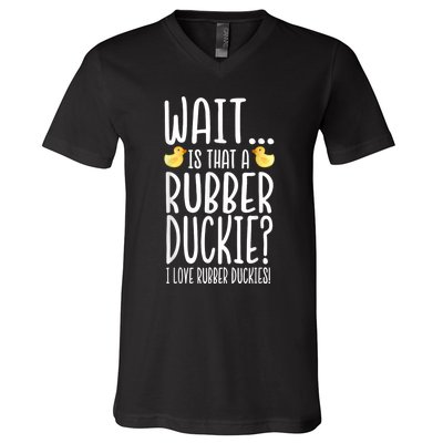 Rubber Duck Lover I Love Rubber Duckies V-Neck T-Shirt